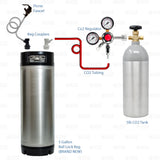 Home Brew Beer Kegging Dispensing Kit - Regulator, 5 Gallon Keg, 5lb Co2 Tank - 5lb Aluminum CO2 Tank / 5 Gallon Ball Lock Keg - 5lb Aluminum CO2 Tank / 5 Gallon Ball Lock Keg Star Beverage Supply Co.