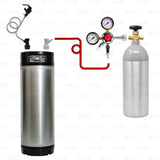 Home Brew Beer Kegging Dispensing Kit - Regulator, 5 Gallon Keg, 5lb Co2 Tank - 5lb Aluminum CO2 Tank / 5 Gallon Ball Lock Keg - 5lb Aluminum CO2 Tank / 5 Gallon Ball Lock Keg Star Beverage Supply Co.