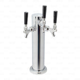 3 Tap All Stainless Steel Beer  Beverage Tower Triple Self-Closing Faucets SS304 freeshipping - Star Beverage Supply Co.