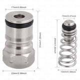 Ball Lock Corny Keg Post Set Stainless Steel 19/32-18 Threads Post + Poppet Star Beverage Supply Co.