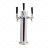 3 Tap All Stainless Steel Beer  Beverage Tower Triple Self-Closing Faucets SS304 freeshipping - Star Beverage Supply Co.