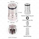 Ball Lock Corny Keg Post Set Stainless Steel 19/32-18 Threads Post + Poppet Star Beverage Supply Co.