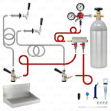 2 Tap Domestic Draft Beer Kegerator Keezer Conversion Kit Dual Tap Manifold DIY Star Beverage Supply Co.