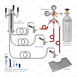 3 Tap Triple Tower Draft Beer CO2 Kegerator Keezer Conversion Kit + 5lb Co2 Tank Star Beverage Supply Co.