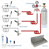 3 Tap Domestic Draft Beer Triple Sankey D Kegerator Conversion Kit 5LB CO2 Tank Star Beverage Supply Co.