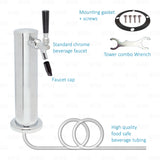 1 Tap Tower Draft Beer Sankey D Keg Kegerator Keezer Conversion Kit 5lb CO2 Tank Star Beverage Supply Co.