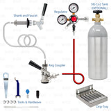 1 Tap Domestic Keg Beer Kegerator Conversion Kit Sankey D 5lb Aluminum CO2 Tank Star Beverage Supply Co.