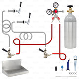 2 Tap Domestic Draft Beer Dual Tap CO2 System Keezer Kegerator Conversion Kit! Star Beverage Supply Co.