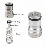 Ball Lock Corny Keg Post Set Stainless Steel 19/32-18 Threads Post + Poppet Star Beverage Supply Co.