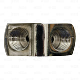 2 Way CO2 / N2 Regulator Output Splitter Y Fitting 1/4" RHT NPT MPT Chrome Star Beverage Supply Co.