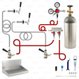 2 Tap Domestic Draft Beer Kegerator Keezer Conversion Kit Dual Tap Manifold DIY Star Beverage Supply Co.
