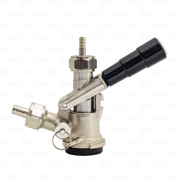 Sankey D Beer Keg Coupler Tap for most USA Domestic Kegs Chrome Brass with PRV Star Beverage Supply Co.