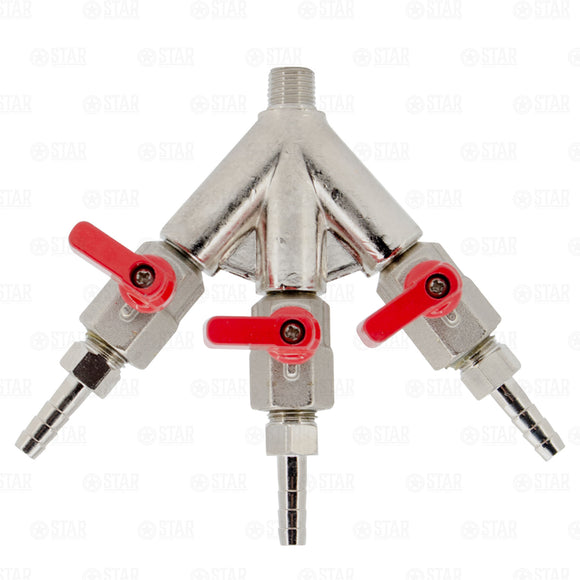 3 way Co2 Splitter with 1/4