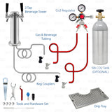 2 Tap Tower Ball Lock Corny Keg Kegerator Keezer Conversion Kit + 5lb Co2 Tank Star Beverage Supply Co.