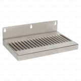 12" Stainless Steel Hanging Drip Tray For Kegerator or Keezer Removable Grate Star Beverage Supply Co.