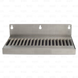 12" Stainless Steel Hanging Drip Tray For Kegerator or Keezer Removable Grate Star Beverage Supply Co.