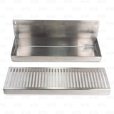 16" Stainless Steel Hanging Drip Tray w/ Removable Grate For Kegerator or Keezer Star Beverage Supply Co.