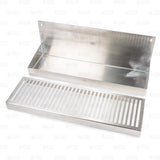 16" Stainless Steel Hanging Drip Tray w/ Removable Grate For Kegerator or Keezer Star Beverage Supply Co.