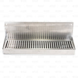 16" Stainless Steel Hanging Drip Tray w/ Removable Grate For Kegerator or Keezer Star Beverage Supply Co.