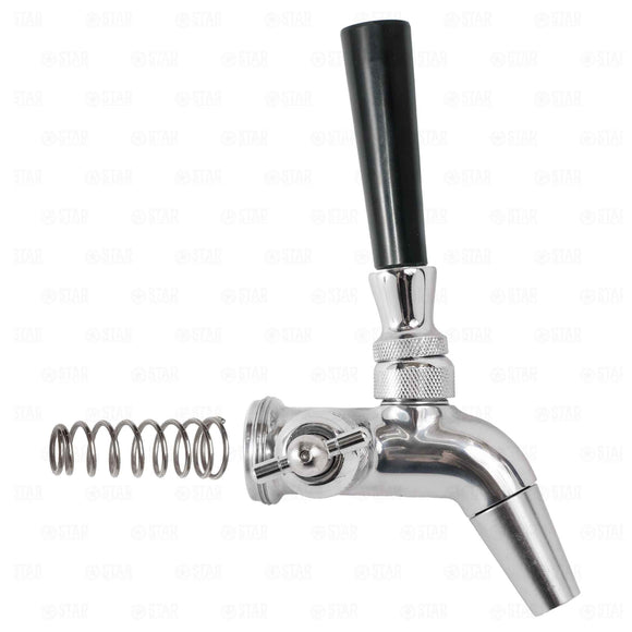 Stainless Steel Flow Control Draft Beer Faucet with Removable Threaded Spout Star Beverage Supply Co.