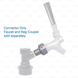 Stainless Steel Keg Sampling Faucet Adapter MFL Threaded Corny Coupler Connector Star Beverage Supply Co.