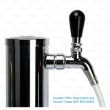 Intertap Stainless Steel 1/2" Threaded Beer Growler Filling Spout Tube Star Beverage Supply Co.