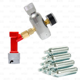 Mini CO2 Regulator Corny Keg Charger with Gauge and Keg Coupler + 3 Cartridges Star Beverage Supply Co.