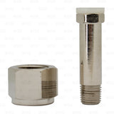 CO2 Regulator Inlet Stem CGA320 Nut + 1/4" Male NPT Right Hand Threads Chrome Star Beverage Supply Co.