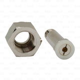 CO2 Regulator Inlet Stem CGA320 Nut + 1/4" Male NPT Right Hand Threads Chrome Star Beverage Supply Co.