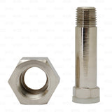 CO2 Regulator Inlet Stem CGA320 Nut + 1/4" Male NPT Right Hand Threads Chrome Star Beverage Supply Co.