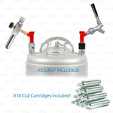 Pin Lock Corny Keg Portable Dispensing Kit Mini Co2 Regulator + Picnic Faucet Star Beverage Supply Co.