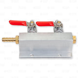 2 Way Co2 Gas Manifold Splitter Distributor Draft Beer Kegerator 5/16" Shutoffs Star Beverage Supply Co.