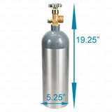 5LB 20cf Aluminum Nitrogen Gas Tank Beer Coffee Beverage Cylinder CGA580 CGA 580 Star Beverage Supply Co.