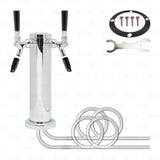 2 Tap Draft Beer or Coffee Beverage Tower with Stainless Steel Faucet & Shanks Star Beverage Supply Co.