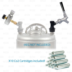 Ball Lock Corny Keg Portable Dispensing Kit Mini Co2 Regulator + Sampling Faucet Star Beverage Supply Co.