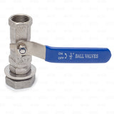 1/2" Stainless Steel Weldless Ball Valve Assembly Kit for Brew Kettle with 3/8" Star Beverage Supply Co.