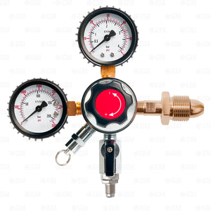 Dual Gauge Nitrogen Beer Coffee Beverage Gas Regulator 1/4" MFL CGA580 0-60PSI Star Beverage Supply Co.