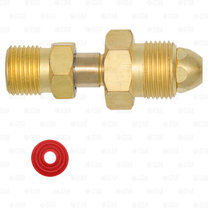 CO2 Regulator to Nitrogen Gas Tank Adapter Brass CGA580 CGA320 Male / Male Star Beverage Supply Co.