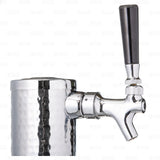 1 Tap Stainless Steel Draft Beer Bar Beverage Column Tower with Hammered Finish Krome Dispense