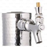 1 Tap Stainless Steel Draft Beer Bar Beverage Column Tower with Hammered Finish Krome Dispense