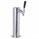 1 Tap Stainless Steel Draft Beer Bar Beverage Column Tower with Hammered Finish Krome Dispense