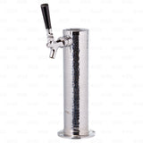 1 Tap Stainless Steel Draft Beer Bar Beverage Column Tower with Hammered Finish Krome Dispense