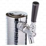 1 Tap Stainless Steel Draft Beer Bar Beverage Column Tower with Hammered Finish Krome Dispense