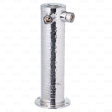 2 Tap Stainless Steel Draft Beer Bar Beverage Column Tower with Hammered Finish Krome Dispense