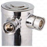 2 Tap Stainless Steel Draft Beer Bar Beverage Column Tower with Hammered Finish Krome Dispense