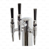 3 Tap Draft Nitro Beer Coffee Tower Triple Stainless Steel Stout Creamer Faucets freeshipping - Star Beverage Supply Co.