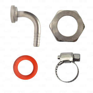 90° Degree Elbow 1/4" Stainless Steel Hose Barb Tail Piece Set for Beer Faucet freeshipping - Star Beverage Supply Co.