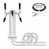 2 Tap Double Draft Beer Coffee Beverage Tower 2 Faucet for Kegerator 3" Diameter freeshipping - Star Beverage Supply Co.
