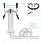 2 Tap Double Draft Beer Coffee Beverage Tower 2 Faucet for Kegerator 3" Diameter freeshipping - Star Beverage Supply Co.