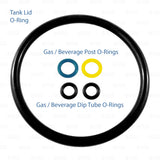 Pin Lock Corny Keg Rebuild Kit O-Rings Gasket Seals Lid Posts Dip Tubes X4 Sets freeshipping - Star Beverage Supply Co.